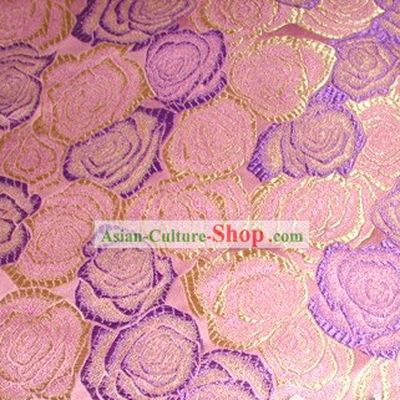 Pure Silk Rose Cheongsam Fabric