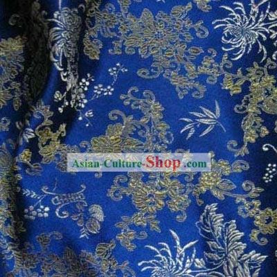 Lucky Fu Longevity Flower Silk Fabric