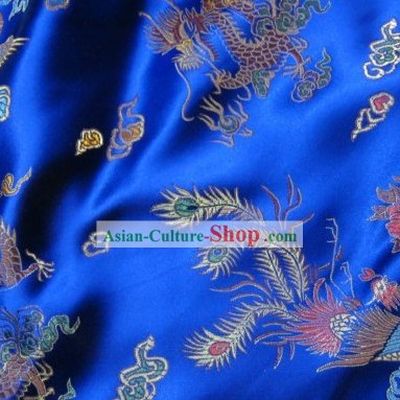 Traditional Dragon and Phoenix Chinese Brocade Fabrics
