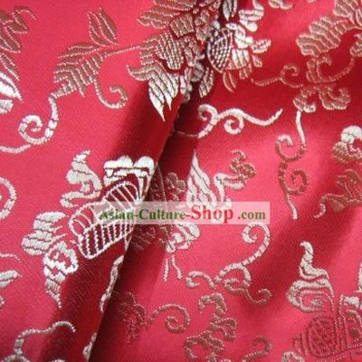 Fairy Fan Silk Red Fabric