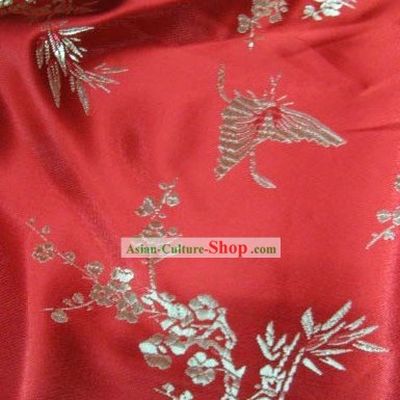 Butterfly and Flower Brocade Fabric