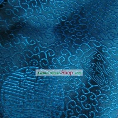 Traditional Blue Vein Silk Fabric