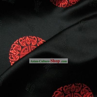 Hundreds of Lucky Fu Silk Fabric