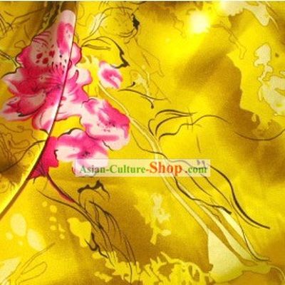 100 Percent Pure Silk Gold Fabric