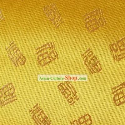 Lucky Fu Gold Fabric