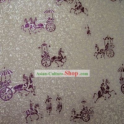 Ancient People Brocade Fabric