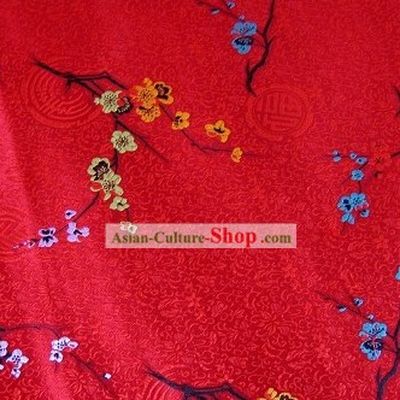 Plum Blossom Brocade Fabric