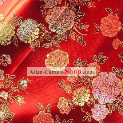 Classic Peony Brocade Fabric