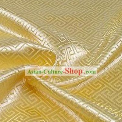 Light Yellow Vein Brocade Fabric