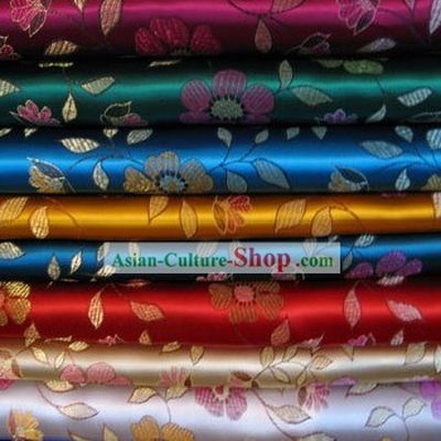 Chinese Traditional Flower Brocade Fabric