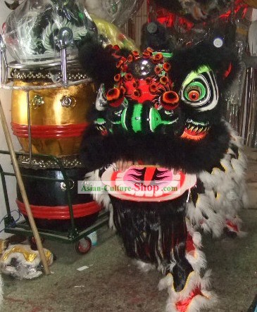Chinese Traditional Gwan Gong Lion Dance Costumes Complete Set