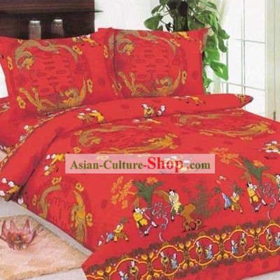 Chinese Traditional Wedding Happiness Bedding Set