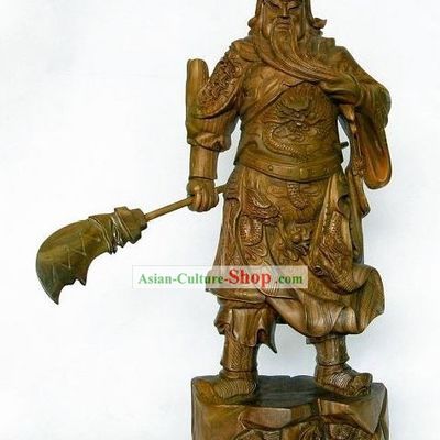 Supreme Guan Gong Statue Rosewood Scrulputre Statue