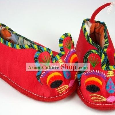 Handmade Tiger Head Shoes for Children