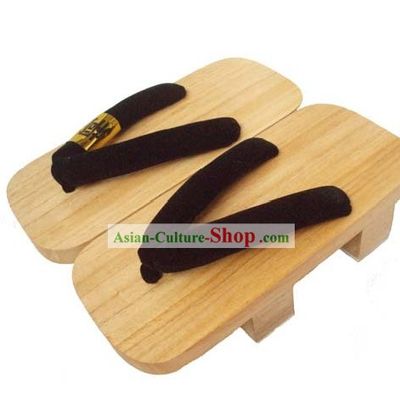 Traditional Wood Japanese Shoes for Men