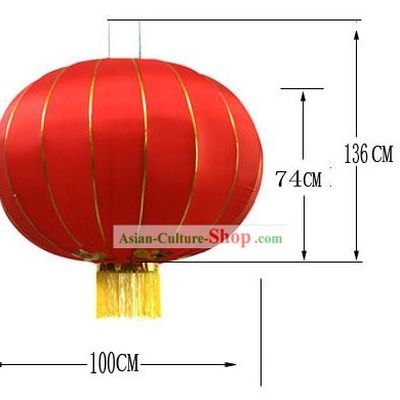 59 Inch Large Traditional Red Lanterns Large Outdoor Lantern