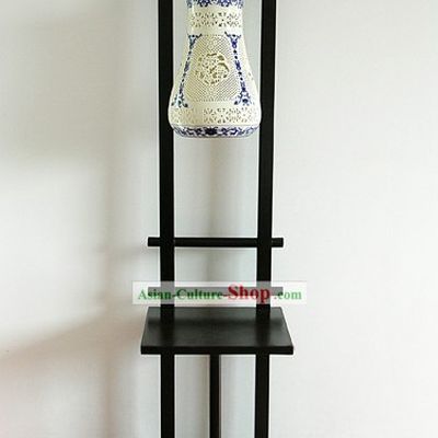 60 Height Chinese Blue and White Ceramic Floor Lantern