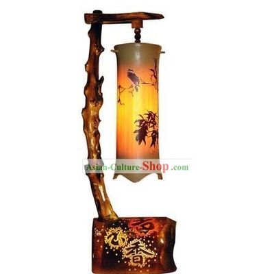 Chinese Hand Made Bamboo Desk Reading Lantern
