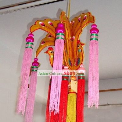 Chinese Handmade and Embroidered Phoenix Decoration Lanterns