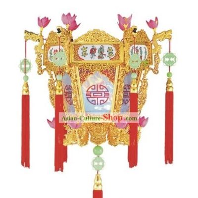 Chinese New Year Golden Flower Basket Wall Lantern