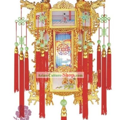 Chinese Classic Dragons Hanging Palace Lantern