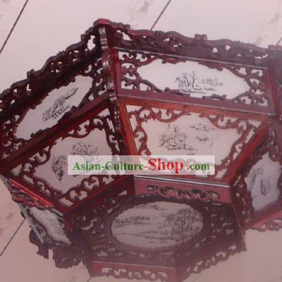 Chinese Traditional Landscape Ceiling Lantern