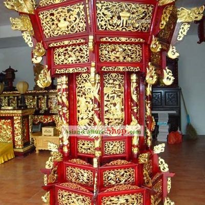 79 Inch Giant Glazed Five Layers of Palace Lantern