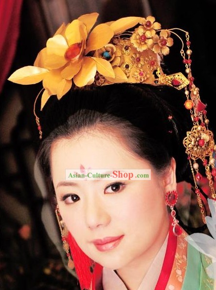 Handmade Tang Flower Crown Headpiece