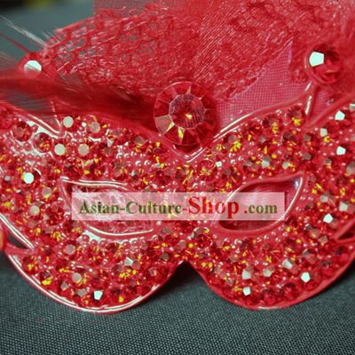 Chinese Classic Red Wedding Mask and Hair Decoration Set