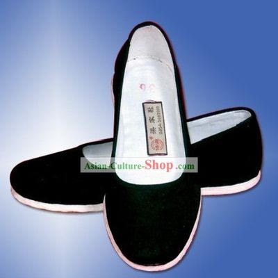 Chinese Traditional Plain Black Cloth Shoes