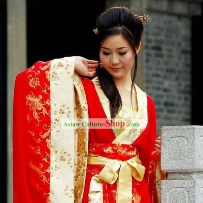 Chinese Traditional Wedding Clothing Complete Set for Bride