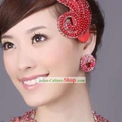 Bridal Accessories - Lucky Red Bride Headpiece