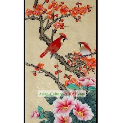 Traditional Birds and Flower Painting by Liu Lanting