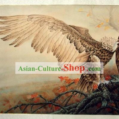 Traditional Chinese Eagle Painting by He Lin