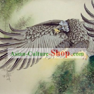 Traditional Chinese Eagle Painting by He Lin