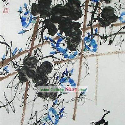 Chinese Paintings of Morning Glory by Ye Liu