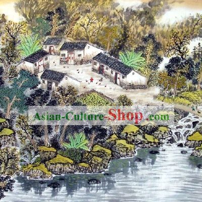 Chinese Landscape Painting - Peace Village