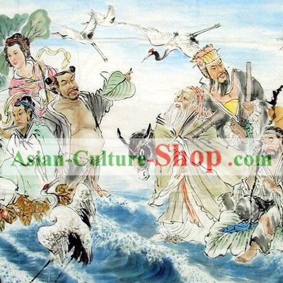 Traditional Chinese Painting - The Eight Immortals Crossing the Sea