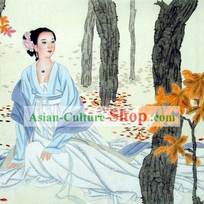Traditional Chinese Women Paintings by Liu Lanting