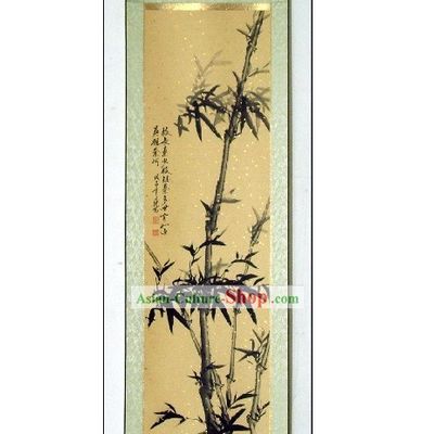Traditional Chinese Bamboo Painting by Qin Rilong