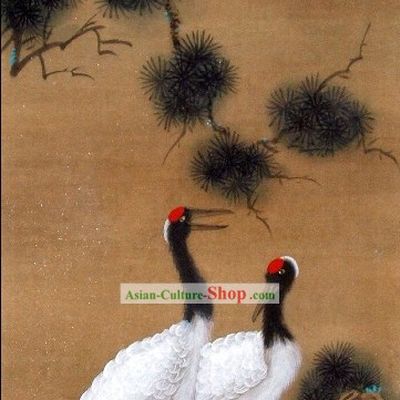 Traditional Chinese Crane Paintings by Qin Shaoping
