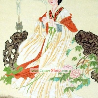 Traditional Chinese Ancient Lady Painting by Liu Lanting
