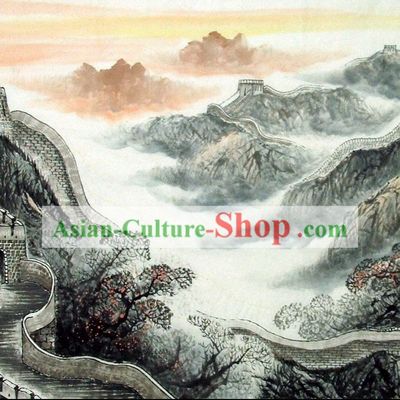 Traditional Chinese Painting - China Great Wall by Cheng Yuku