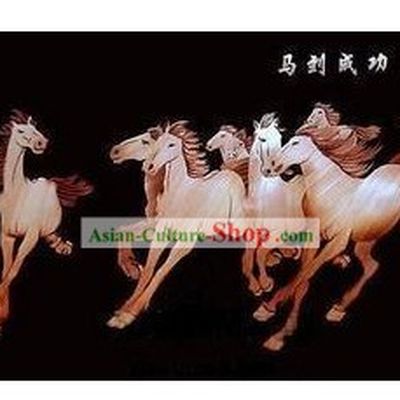 Chinese Handmade Grain Paintings - Galloping Horses