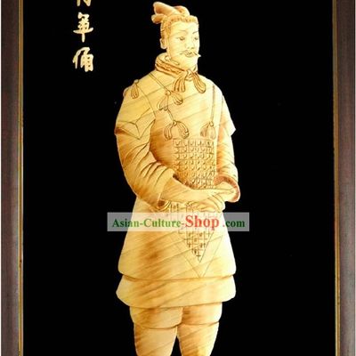 Chinese Handmade Wheat Stalk Painting - Terra-cotta Figures Terra Cotta Warriors