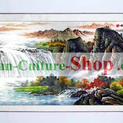 Long Chinese Silk Paintings - Natural Landscape