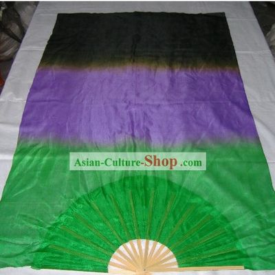 Professional Three Colours Silk Fan Streamer