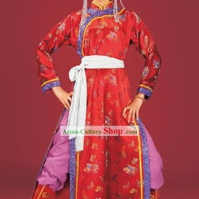 Chinese Olunchun Minority Clothing and Hat Complete Set