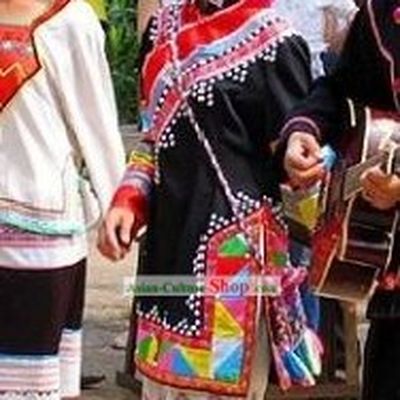 Lagu Minority Traditional Costume and Hat Complete Set