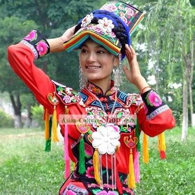 Chinese Classical Minority Wedding Dress Qiang Minority